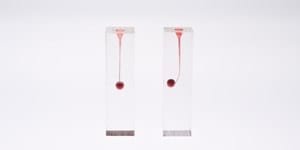 S8-BC.0 Wurzelkanalmodell rot, eng, gebogen, Blase